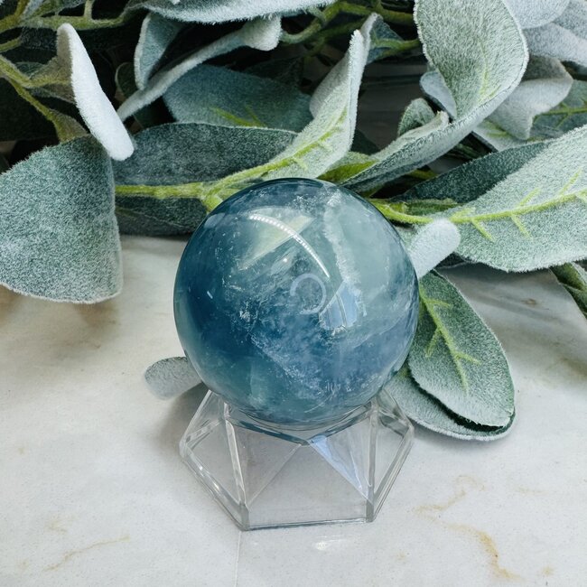 Blue Fluorite Sphere Orb Globe - 50-55mm