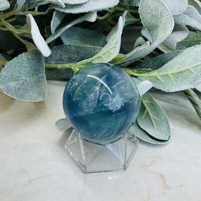 Blue Fluorite Sphere Orb Globe - 50-55mm