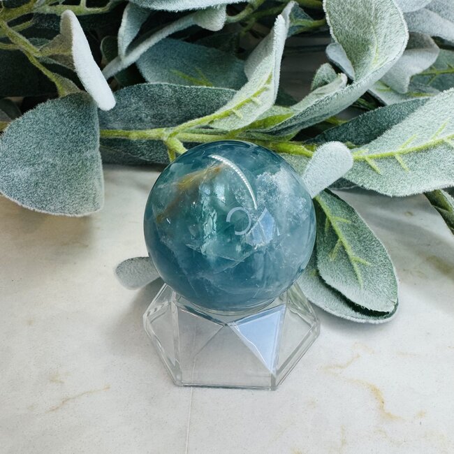 Blue Fluorite Spheres Orb Globe - 45-50mm