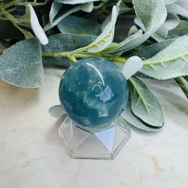 Blue Fluorite Spheres Orb Globe - 45-50mm