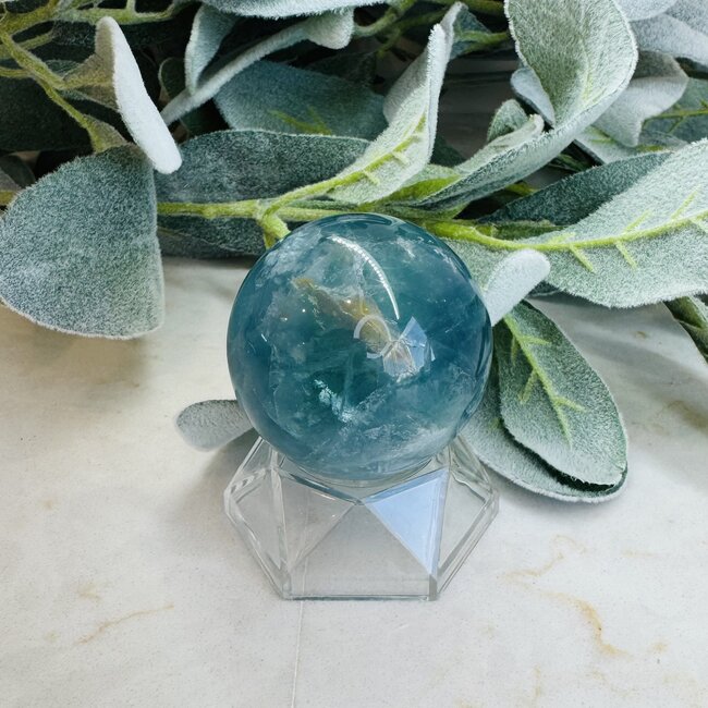Blue Fluorite Spheres Orb Globe - 45-50mm