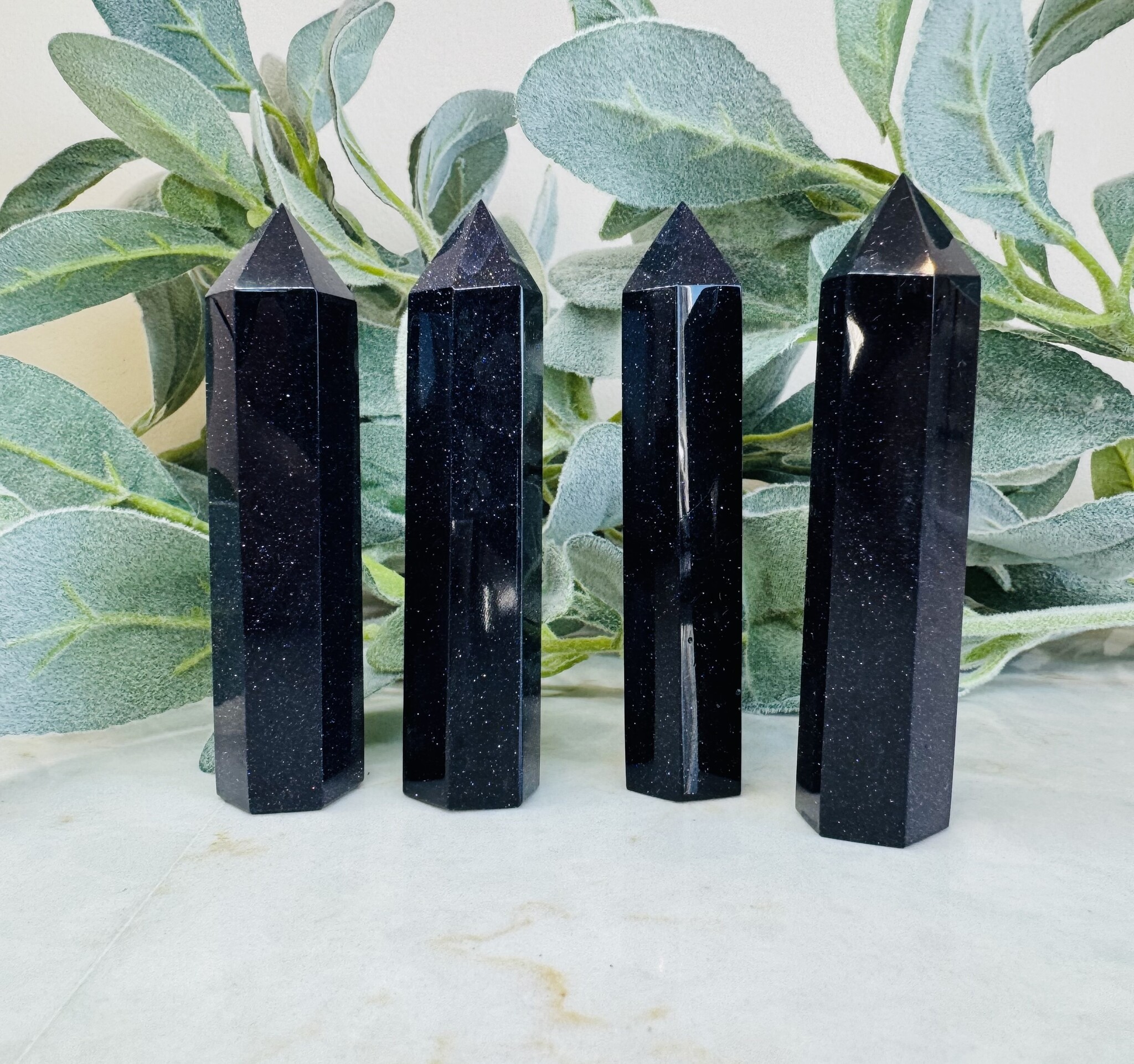 Blue Sandstone (Goldstone Gold Stone) Sand Stone Towers Points ...