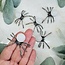 Clear (Crystal) Quartz Spiders - 2" Mini Spheres Orbs Globes Figurine