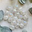Angel White Aura Crackled Clear (Crystal) Quartz (Fire & Ice) - Tumbled