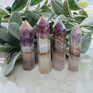 Amethyst & Crazy Lace Agate Towers Points Generators - Medium (2-3.5")