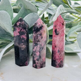 Rhodonite Towers Points Generators - Small (2-3")