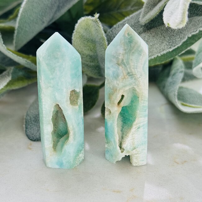 Blue Hemimorphite Towers Points Generators - Small (1-3")
