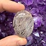 Black Tourmaline in Clear Quartz (Tourmalated Tourmalinated Rutilated Quartz) (AAA Grade) Palm Pillow Pocket Stones