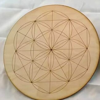 Crystal Grids - Seed of Life  6" Sacred Geometry - Wooden Board