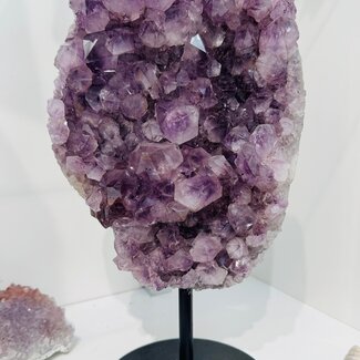 Amethyst Druzy on Black Pin Stand - 12" Rough Raw Natural Specimen