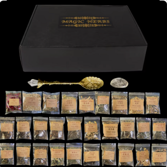 30 Dried Herb Kit & Spoon - Flowers Magic Witchcraft