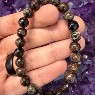 Biotite in Black Mica (Muscovite) Bracelets - 8mm