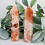 Flower (Cherry Blossom) Agate & Carnelian Tower Point Generator - XL Extra Large (5-6")