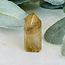 Gold (Golden Rutile Angel Venus Hair) Rutilated Quartz Tower Generator Point - Small (1-2")