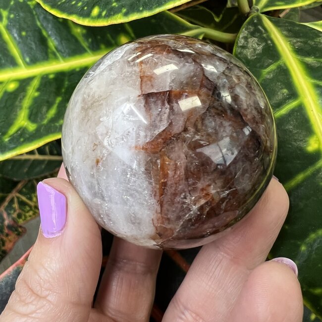 Fire Quartz (Red Hematoid Ferruginous) Sphere Orb Globe (AA Grade) - 50-55mm