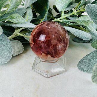 Fire Quartz (Red Hematoid Ferruginous) Sphere Orb Globe (AA Grade) - 50-55mm