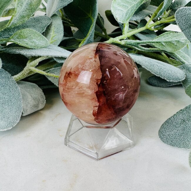 Fire Quartz (Red Hematoid Ferruginous) Sphere Orb Globe (AA Grade) - 50-55mm