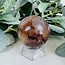 Fire Quartz (Ferruginous)  & Golden Healer Quartz (Red & Yellow Hematoid) Sphere Orb Globe - 60-65mm (AA Grade)