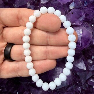 White Barite Bracelets - 6mm
