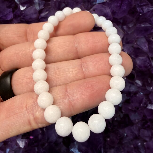 White Barite Bracelets - 6mm