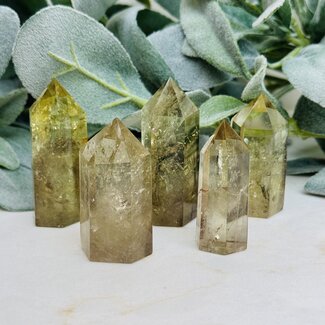 Citrine & Smoky (Smokey) Quartz Tower Point Generators - Medium (3-4") Smoky Citrine