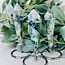 Moss Agate Faceted Wand on Silver Pin Stand - Small