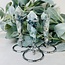 Moss Agate Faceted Wand on Silver Pin Stand - Small