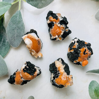 Orange Thomsonite - Large Rough Raw Natural Thompsonite