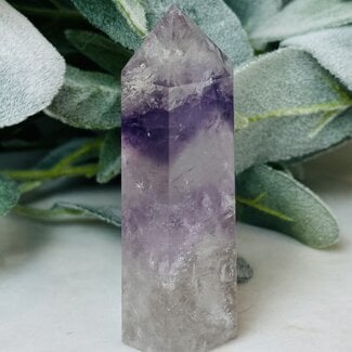 Amethyst Clear (Crystal) Quartz & Smoky (Smokey) Quartz Tower Point Generator - Small 2-4"