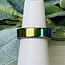 Rainbow Hematite Block Rings - Size 7