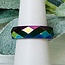 Rainbow Hematite Faceted Rings - Size 7