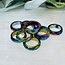 Rainbow Hematite Faceted Rings - Size 7