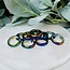 Rainbow Hematite Round Rings - Size 8