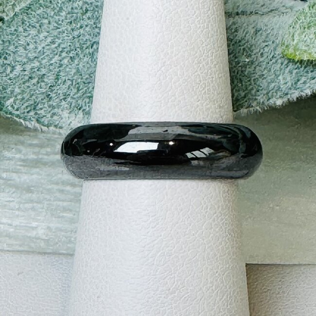 Hematite Round Rings - Size 8