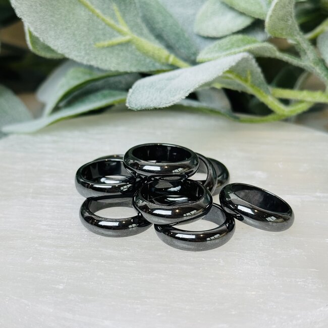 Hematite Round Rings - Size 9
