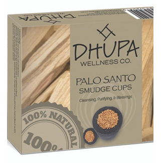 Dhupa Palo Santo Incense Smudge Cups - Box of 6 Handmade