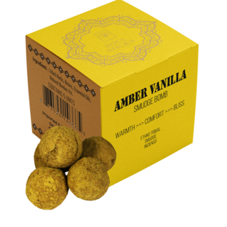 Amber Vanilla Smudge Bomb with Burner - Set of 5 - Soul Sticks