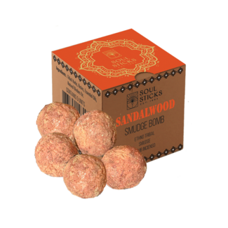 Sandalwood Smudge Bomb with Burner - Set of 5 - Soul Sticks