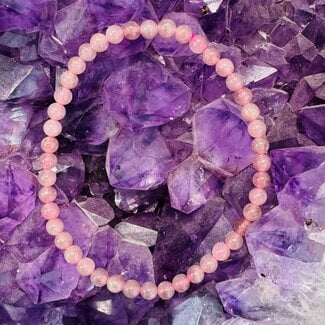 Purple Lavender Rose Quartz Bracelets - 4mm