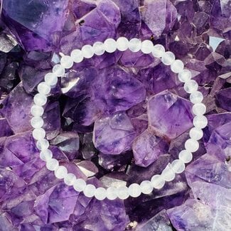 Selenite (Satin Spar Gypsum) Bracelets - 4mm