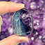 Rainbow Fluorite Worry (Thumb Fidget Relaxation Pocket) Stones - Medium Oval