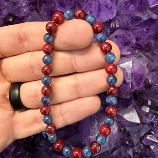 Ruby and Blue Sapphire (AAA Grade) Bracelets - 6mm