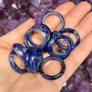 Lapis Lazuli Rings - Sizes 9 Plain Dome