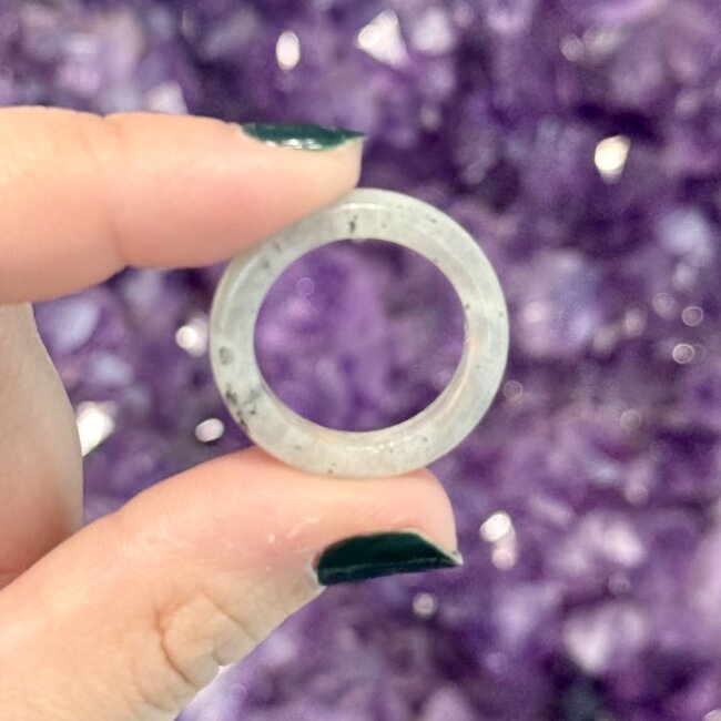 Labradorite Rings - Size 9 Plain Dome