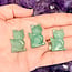 Green Aventurine Cats Sitting - 1" Small Figurine Animal Carving Statue Kitten Kitty