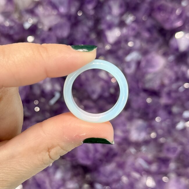 Opalite Rings - Size 8 Plain Dome