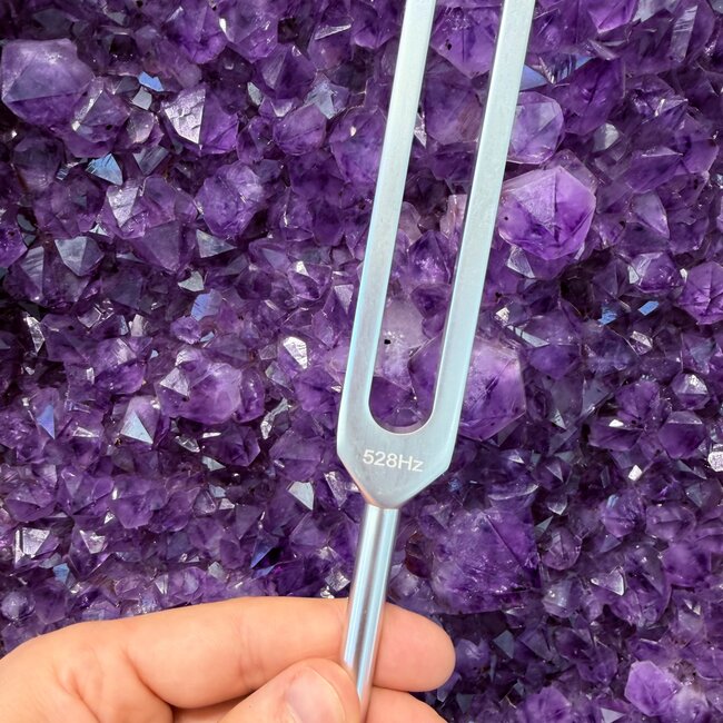 528 Hz Tuning Fork Bag & Hammer - Mi Chakra Frequency OM Key of C - Tone Healing Mallet