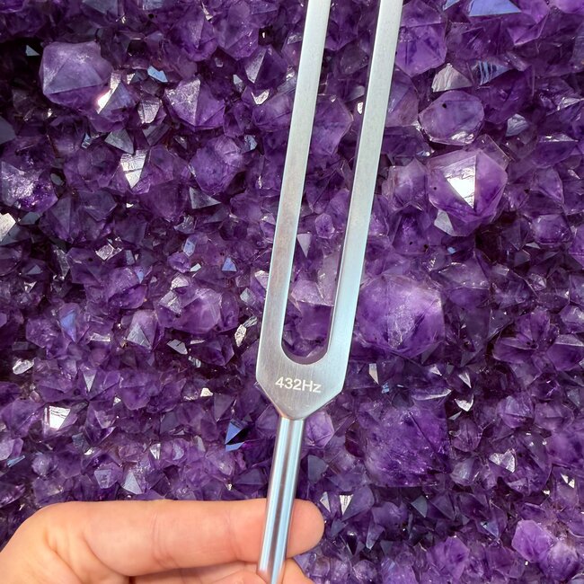 432 Hz Tuning Fork Bag & Hammer - La Heart Chakra Frequency OM Key of A - Tone Healing Mallet