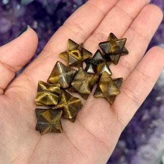 Gold Tigers Eye Merkabah - Mini .5"