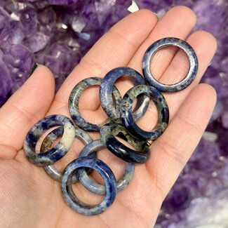 Sodalite Rings - Size 6 Plain Dome